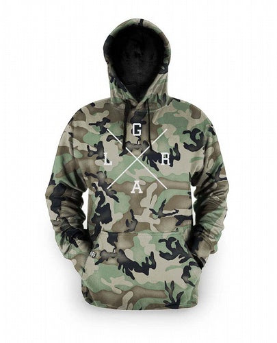 Pulover s kapuco Loose Riders - Forest Camo