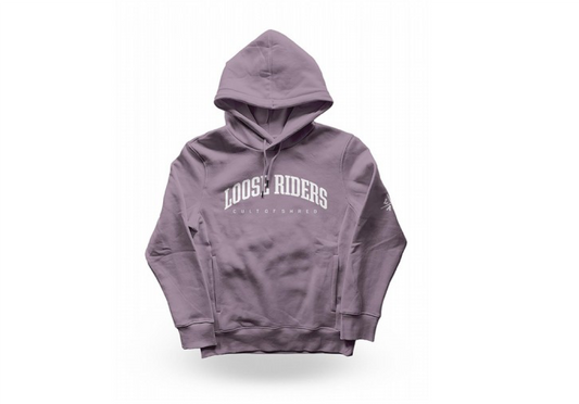 Flis pulover s kapuco Loose Riders - Muave